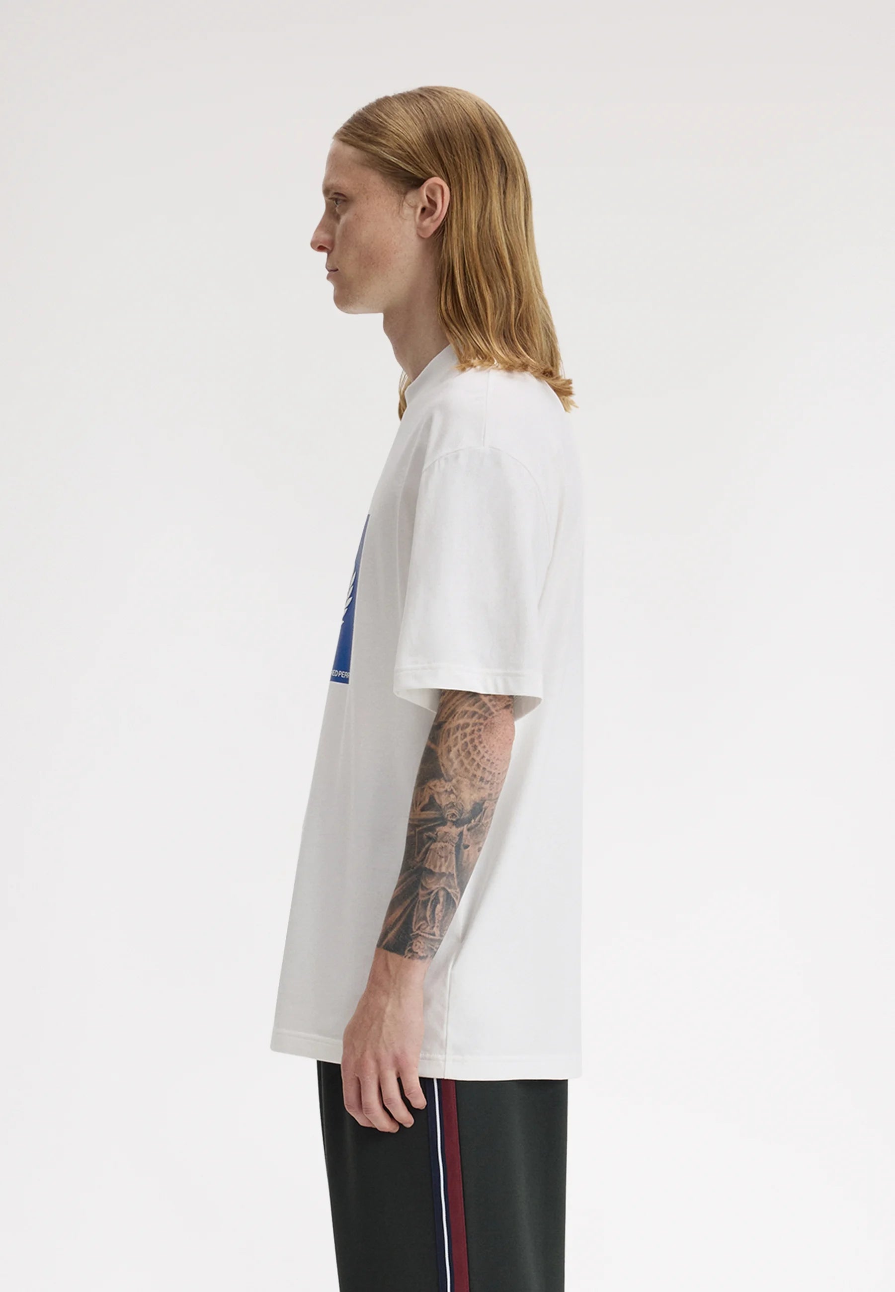 Fred Perry M2404 Box Graphic T-Shirt - Snow White