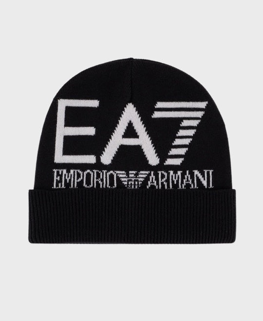 EA7 Emporio Armani 240127 Knitted Beanie 00121 Black/White