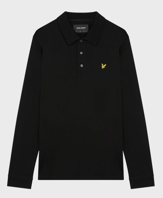 Lyle And Scott L/S Polo Shirt Jet Black