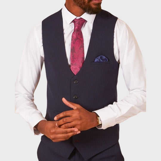 Marc Darcy Bromley Waistcoat Navy