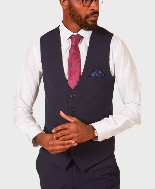 Marc Darcy Bromley Waistcoat Navy