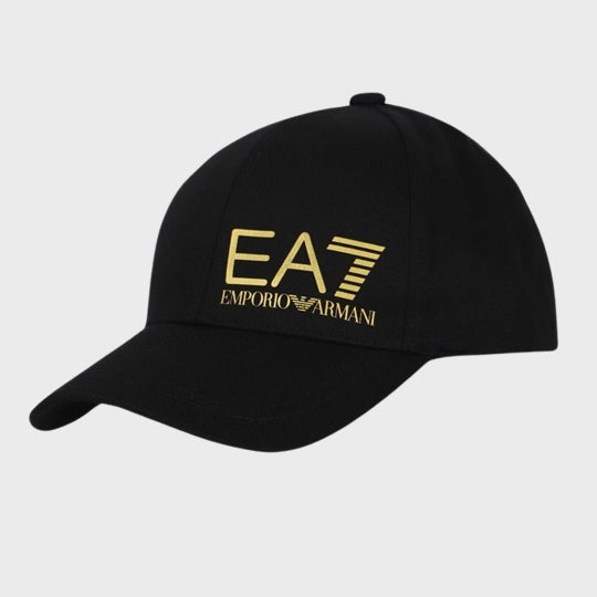 Ea7 Emporio Armani Woven Baseball Cap 28121 Black/Gold