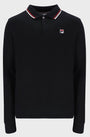 Fila Monte LS Polo Shirt Black/Red/White