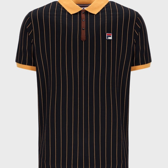 Fila Bb1 Classic Vintage Polo Shirt Black/Yellow
