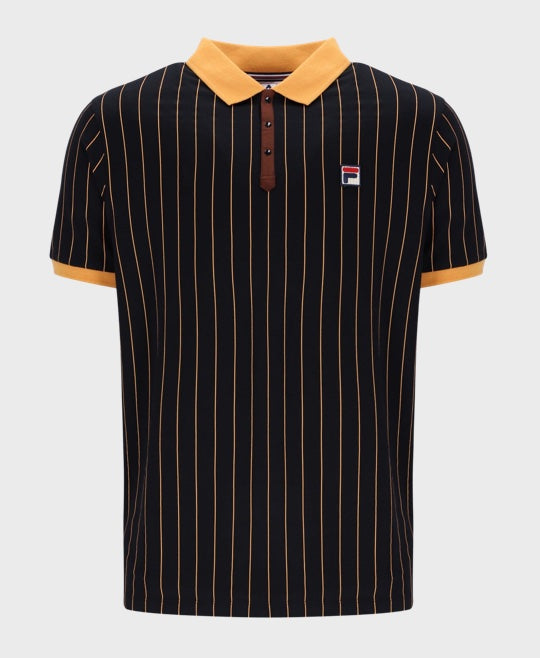 Fila Bb1 Classic Vintage Polo Shirt Black/Yellow
