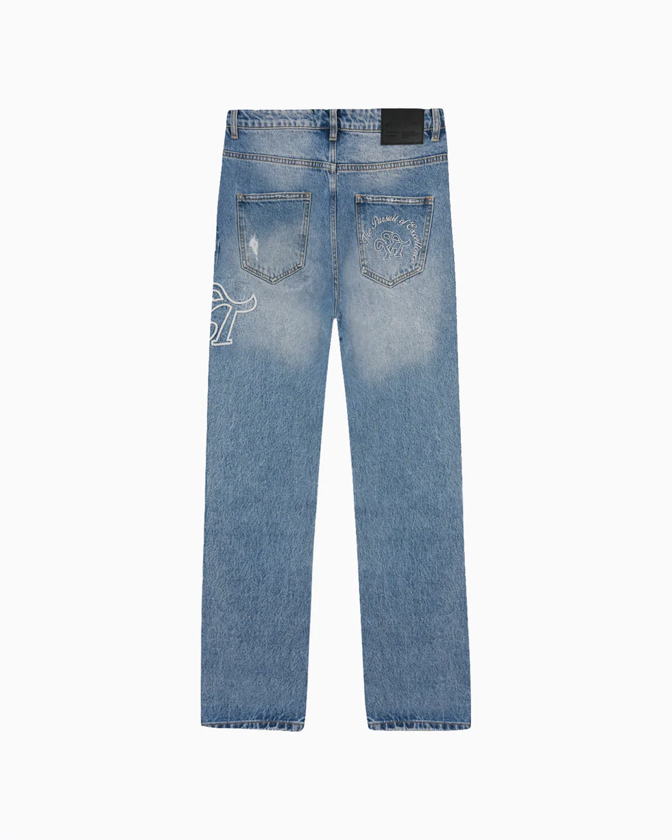 Syenti Emblem Jeans - Light Blue