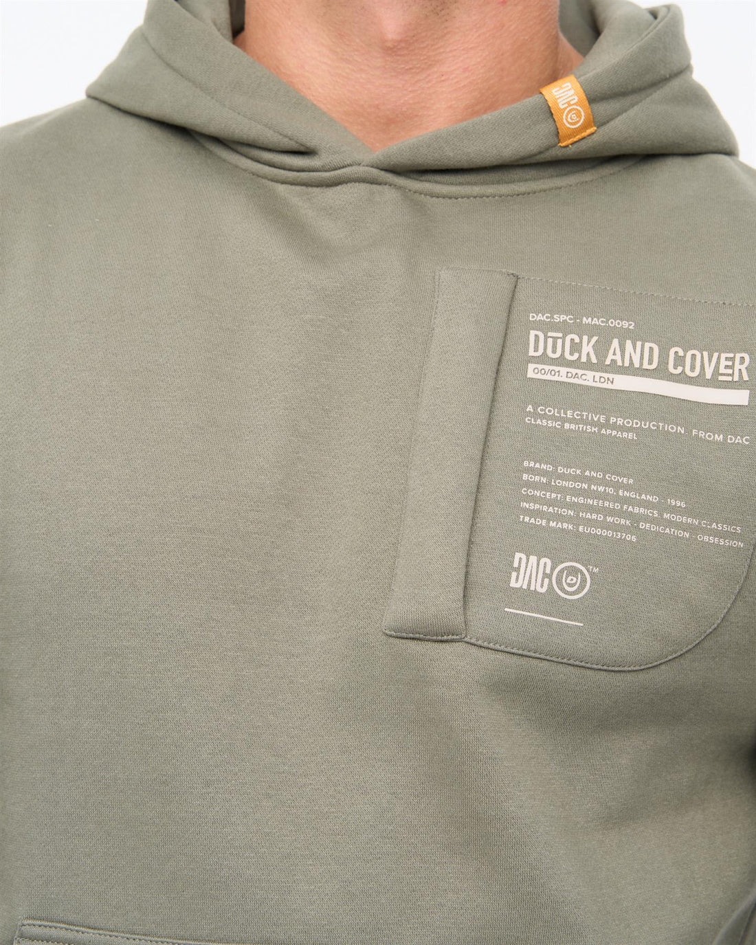 Duck & Cover Adamsberg Hoodie - Dark Olive