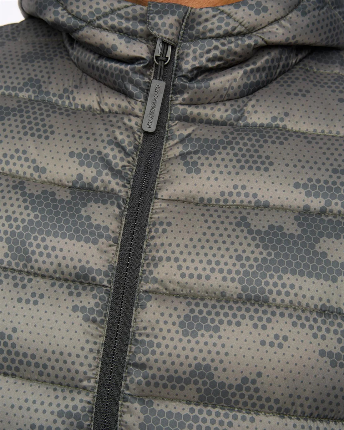 Crosshatch Gattering Jacket - Camo Olive