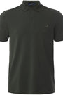 FRED PERRY M6000 PLAIN FRED PERRY POLO SHIRT X09 HNTGRE/LRWRG