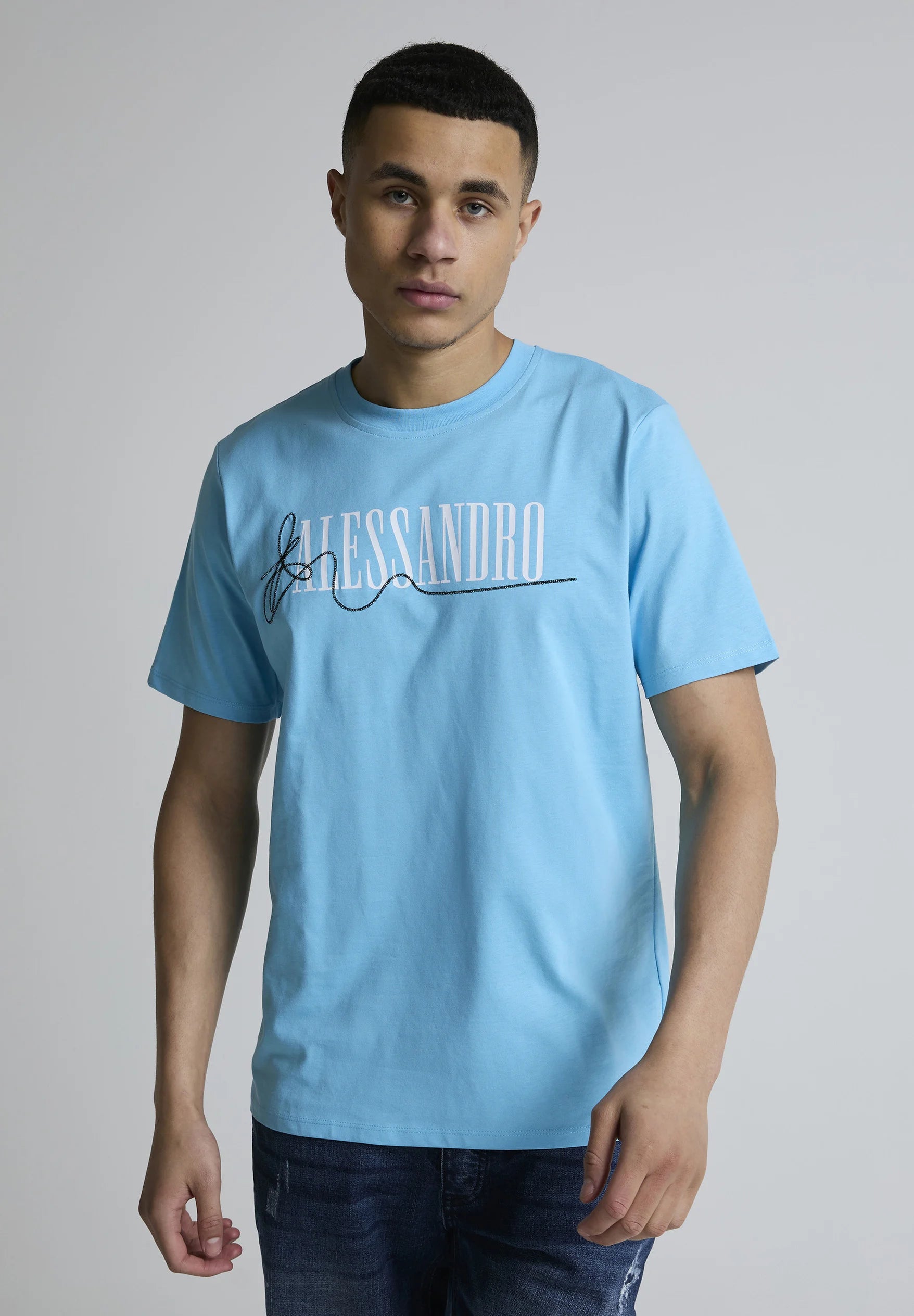 Alessandro Zavetti Pometi T-Shirt - Azure Hollow