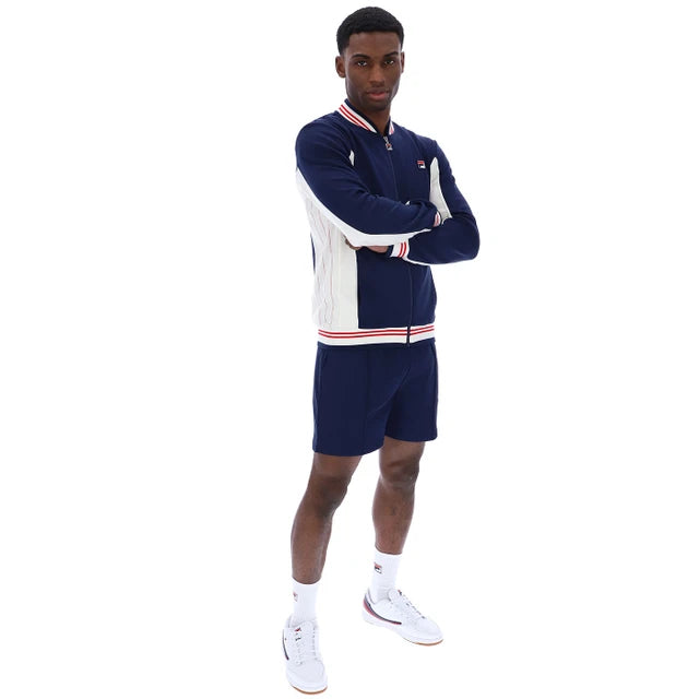 Fila LM161RN1 Settanta Baseball Track Jacket 411 - Fila Navy/Gardenia/Fila Red