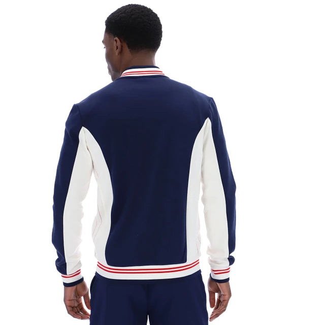 Fila LM161RN1 Settanta Baseball Track Jacket 411 - Fila Navy/Gardenia/Fila Red