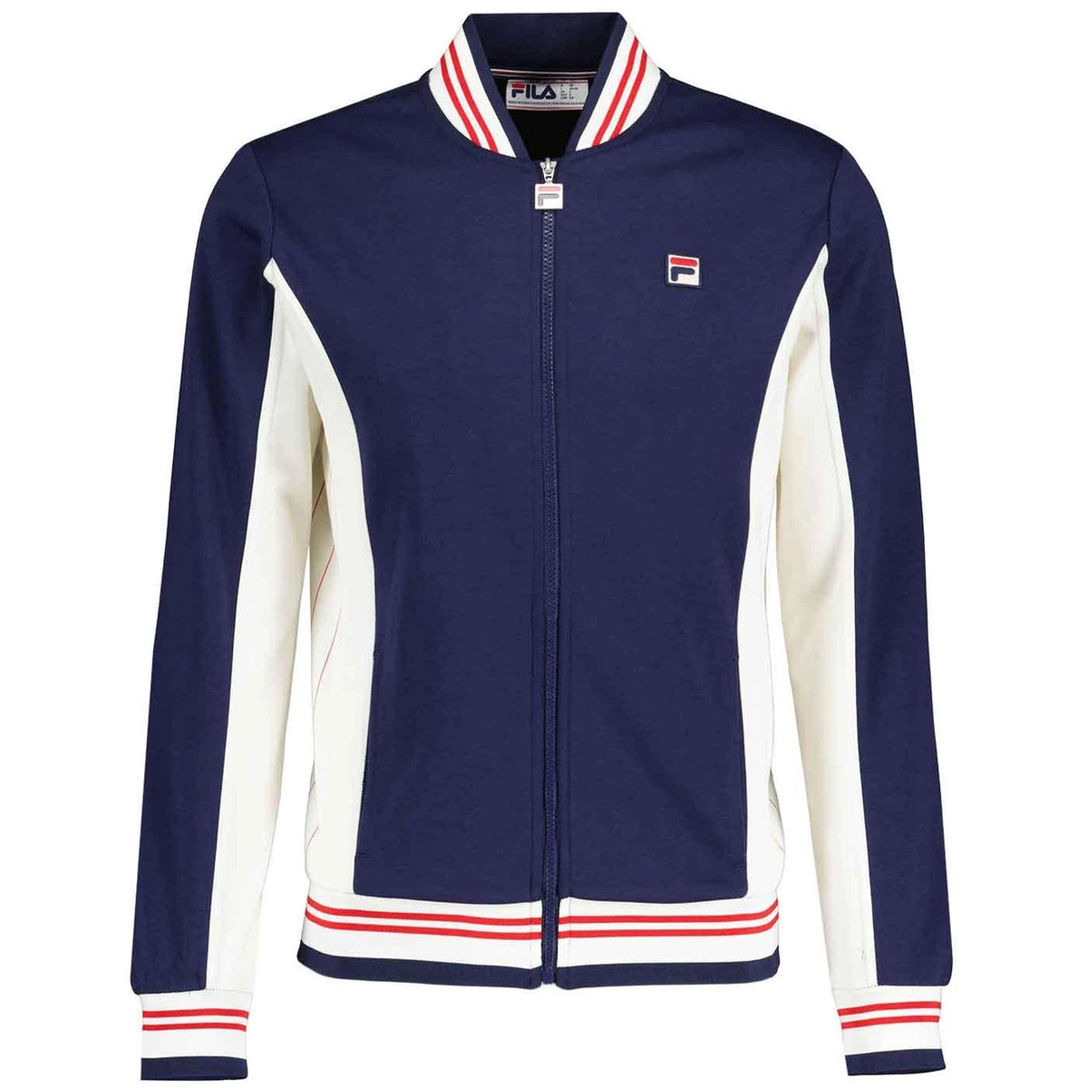 Fila LM161RN1 Settanta Baseball Track Jacket 411 - Fila Navy/Gardenia/Fila Red