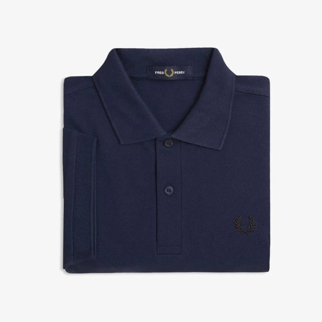 FRED PERRY M6000 PLAIN POLO SHIRT TENNISBLUE/NAVY Y48