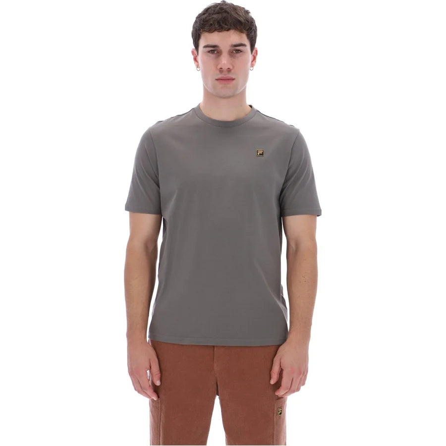 Fila FW26MG001 Yaxley 5 Premium T-Shirt W/ Bamboo Badge 915 - Gunmetal
