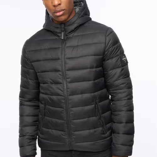 Crosshatch Gattering Jacket - Black