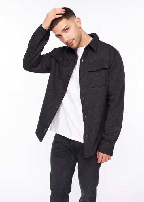 Crosshatch Dakari Overshirt - Charcoal