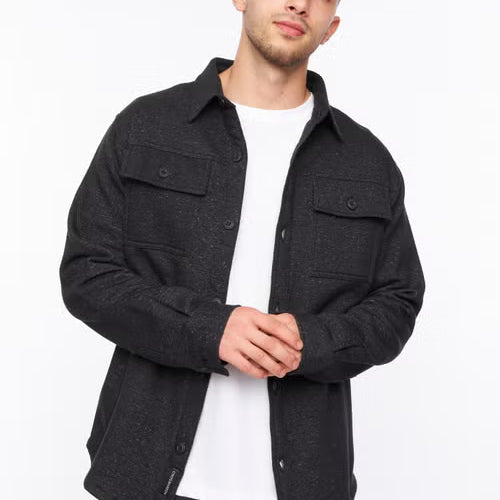 Crosshatch Dakari Overshirt - Charcoal