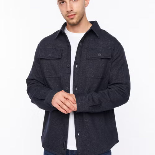 Crosshatch Dakari Overshirt - Navy