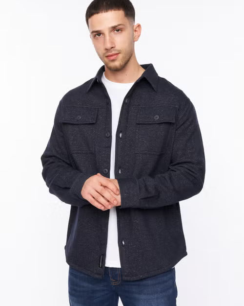 Crosshatch Dakari Overshirt - Navy