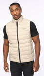 Crosshatch Gattering Gilet - Stone