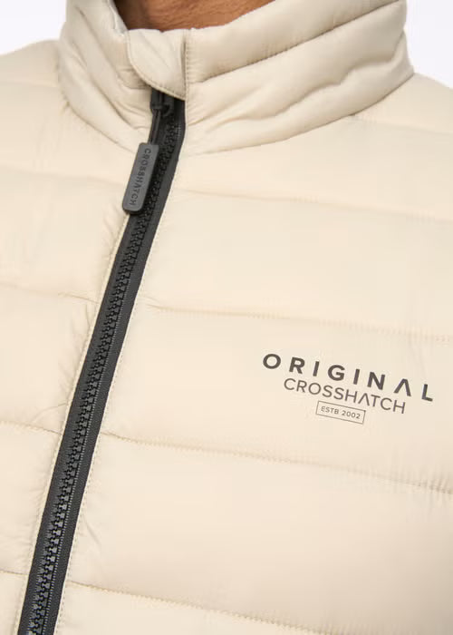 Crosshatch Gattering Gilet - Stone