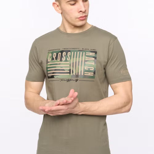 Crosshatch Wenfore T-Shirt - Dark Sage
