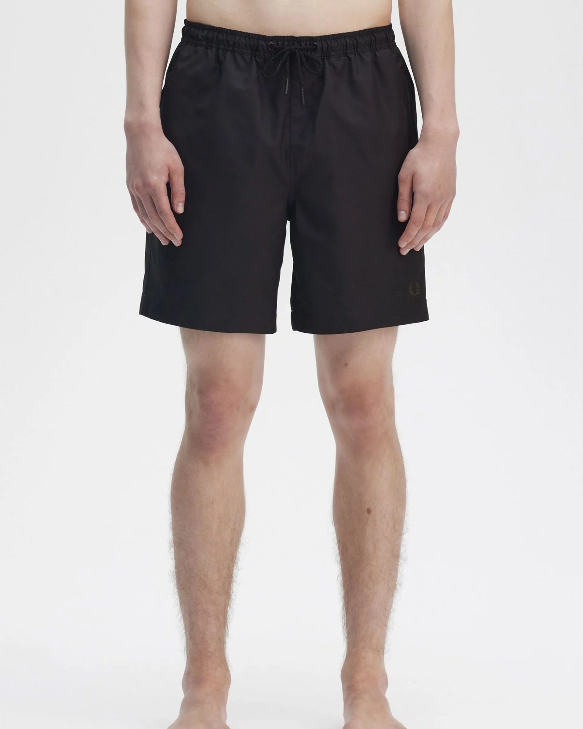 FRED PERRY S8508 SWIM SHORT Y43 BLACK/CRT GRN