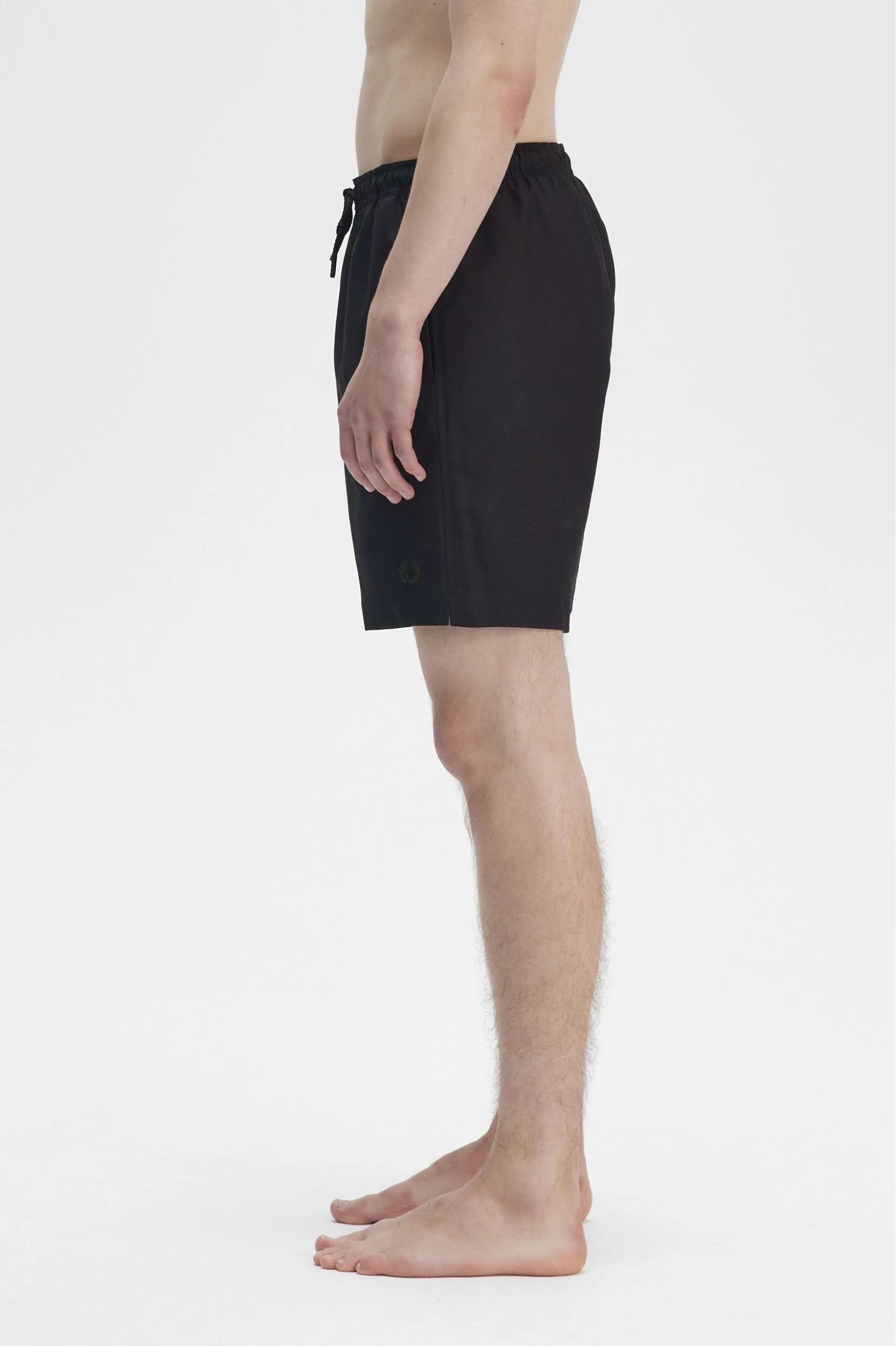 FRED PERRY S8508 SWIM SHORT Y43 BLACK/CRT GRN