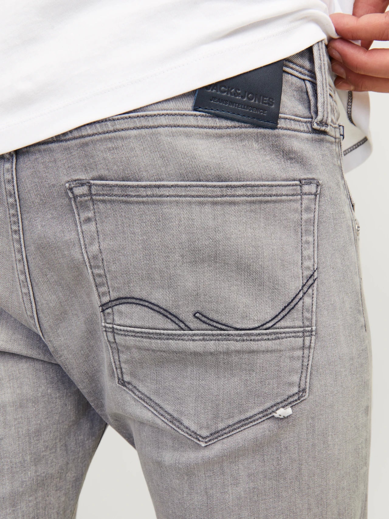Jack & Jones Glenn Fox 492 Slim Fit Jeans - Grey Denim