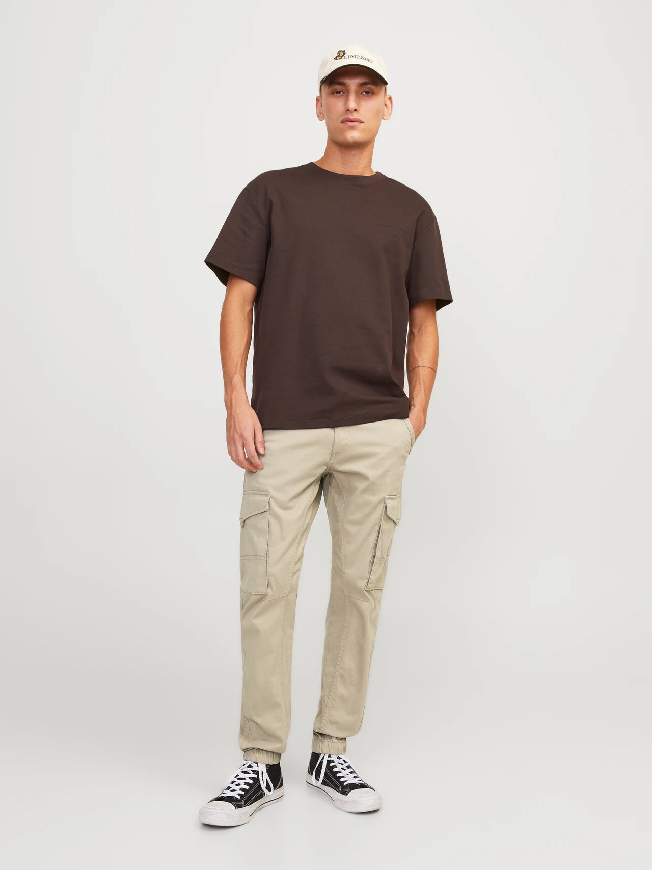 Jack & Jones Paul Flake Slim Fit Cargo Pants - Crockery