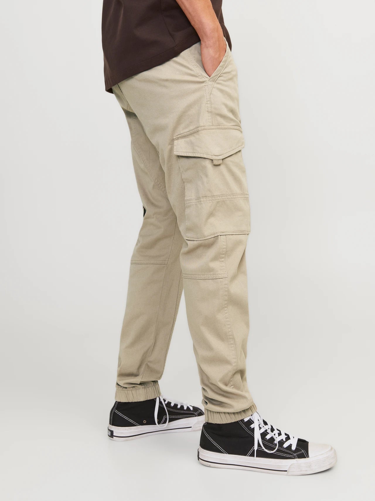 Jack & Jones Paul Flake Slim Fit Cargo Pants - Crockery
