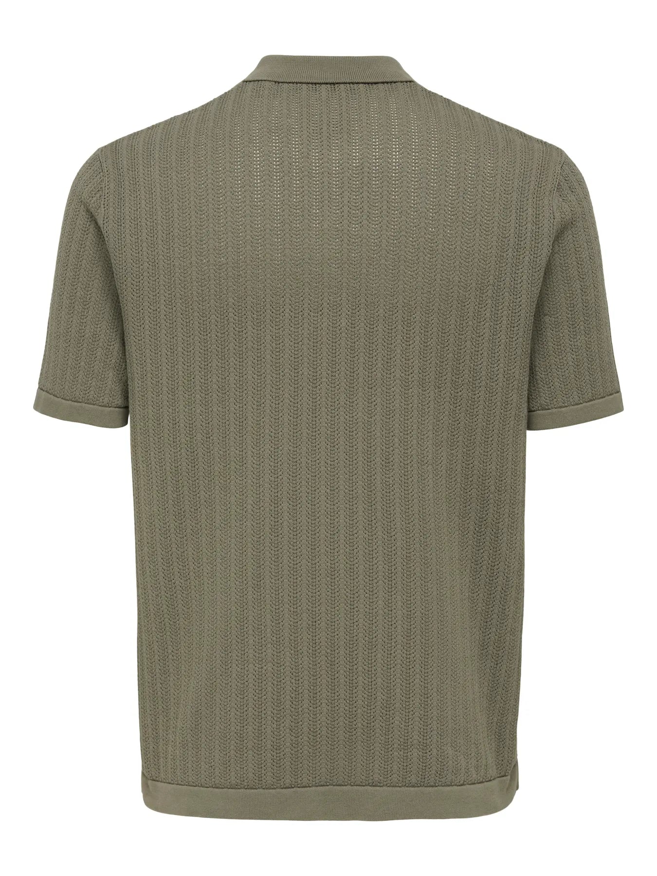Only & Sons Moon Knitted Polo Shirt - Bungee Cord