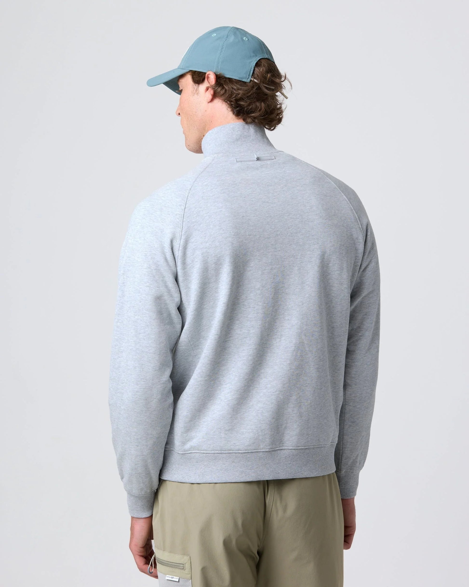 Henri Lloyd Kinsale Quarter Zip Sweatshirt - Light Grey Melange