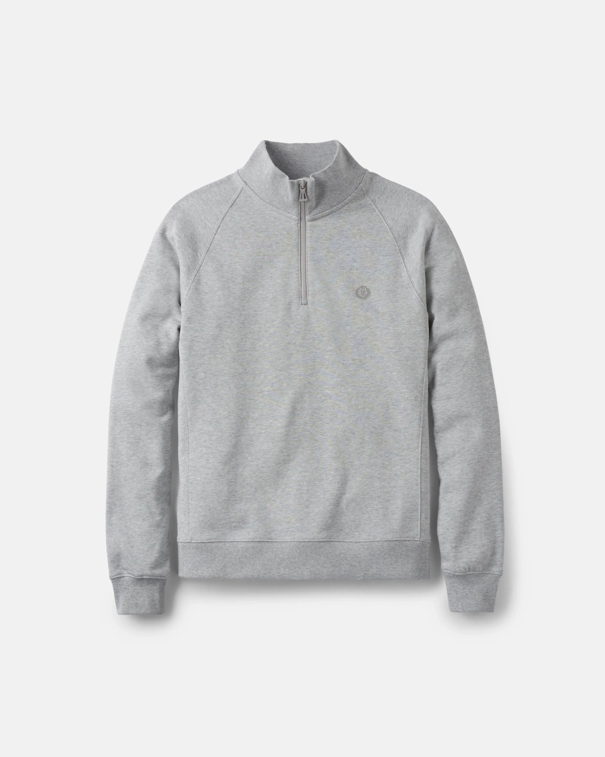 Henri Lloyd Kinsale Quarter Zip Sweatshirt - Light Grey Melange