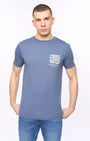 Crosshatch Hoogan T-Shirt - Steel Blue