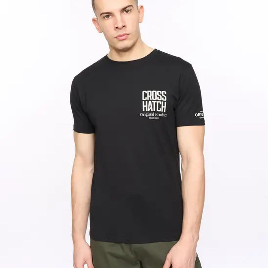 Crosshatch Hoogan T-Shirt - Black