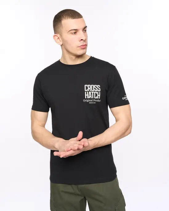 Crosshatch Hoogan T-Shirt - Black