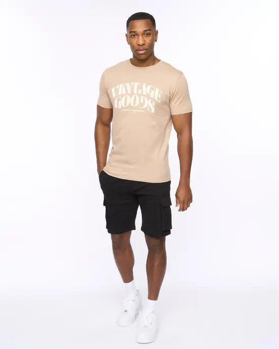 Crosshatch Wilsby T-Shirt - Stone