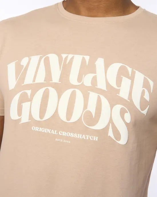 Crosshatch Wilsby T-Shirt - Stone