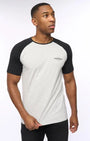 Crosshatch Meza T-Shirt - Grey Marl/Black