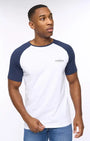 Crosshatch Meza T-Shirt - White/Navy