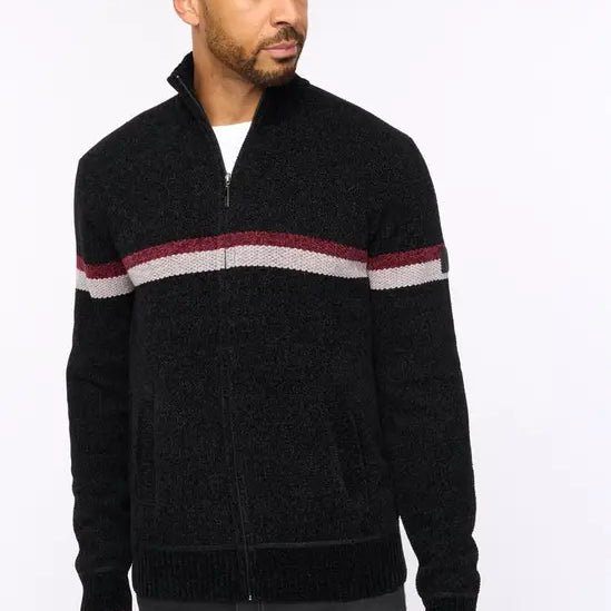 Bewley & Ritch Stampton Funnel Neck Full Zip - Black