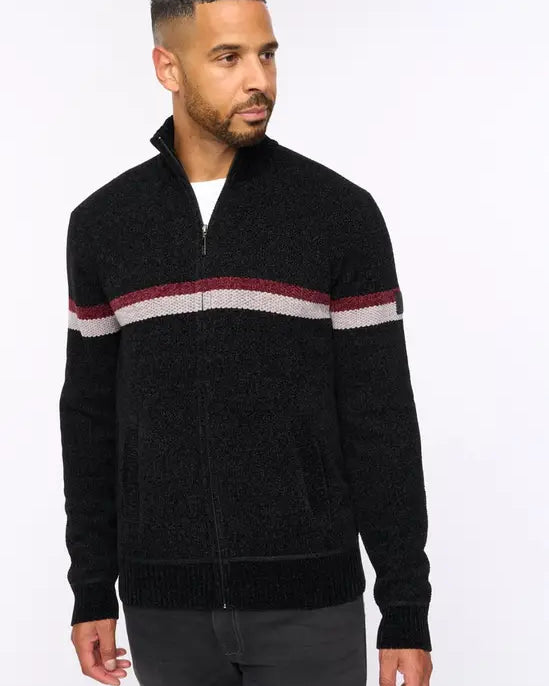 Bewley & Ritch Stampton Funnel Neck Full Zip - Black