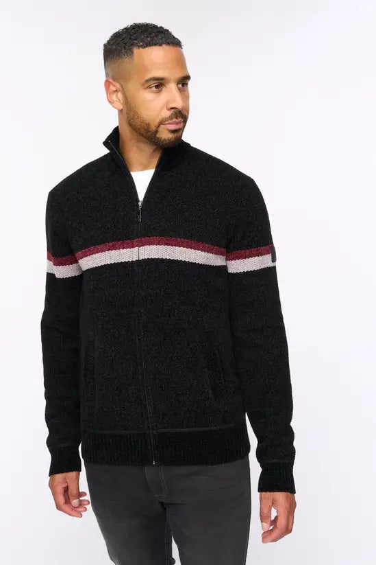 Bewley & Ritch Stampton Funnel Neck Full Zip - Black