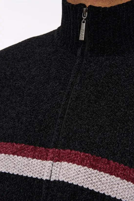 Bewley & Ritch Stampton Funnel Neck Full Zip - Black