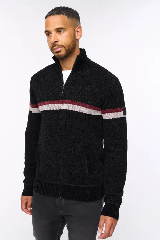 Bewley & Ritch Stampton Funnel Neck Full Zip - Black