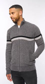 Bewley & Ritch Stampton Funnel Neck Full Zip - Mid Grey