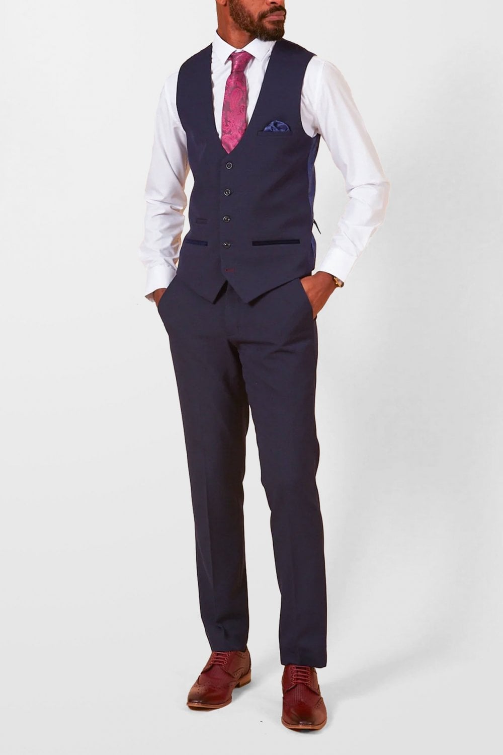 Marc Darcy Bromley Waistcoat Navy