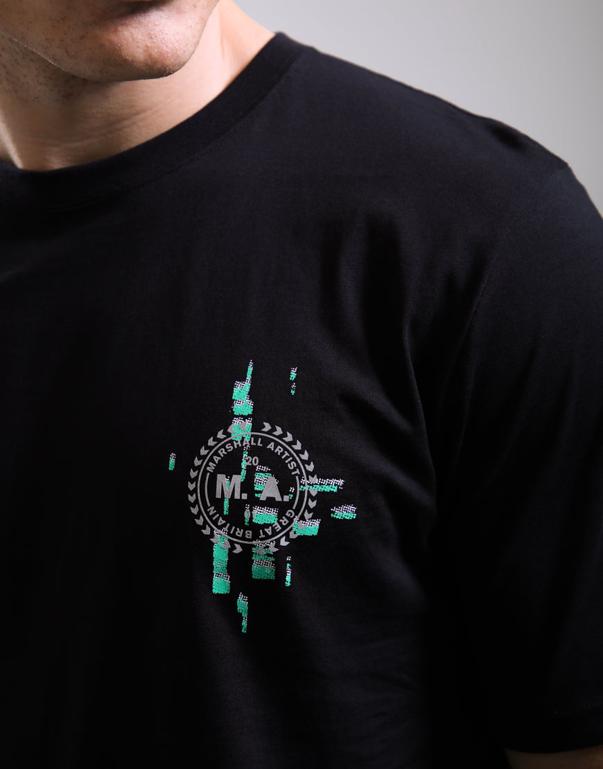 Marshall Artist MSATM11184 Glitch Theory T-Shirt - Black